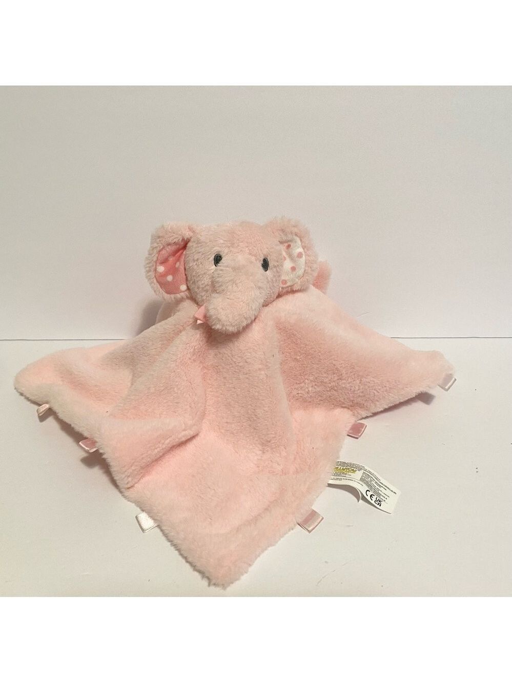Kellytoy Elephant Lovey Pink Plush Blanket Baby Soft Cuddle Security Lovie Tags
